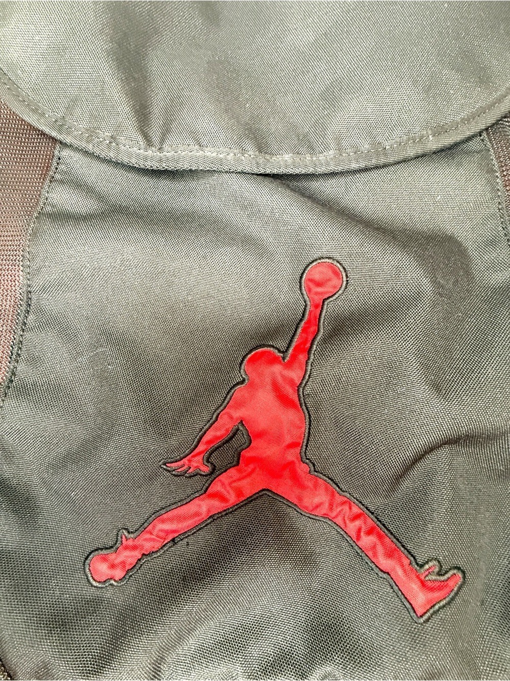 Jordan Brand Cinch Drawstring Backpack Gym Sack Black Red Vintage - Picture 7 of 7